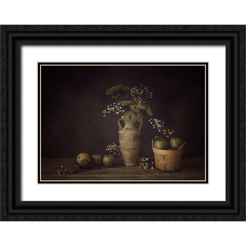 Still Life Black Ornate Wood Framed Art Print with Double Matting by G, May