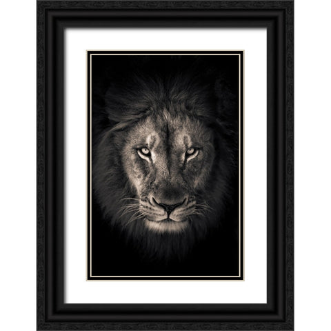 The King Black Ornate Wood Framed Art Print with Double Matting by Zhao, Alex
