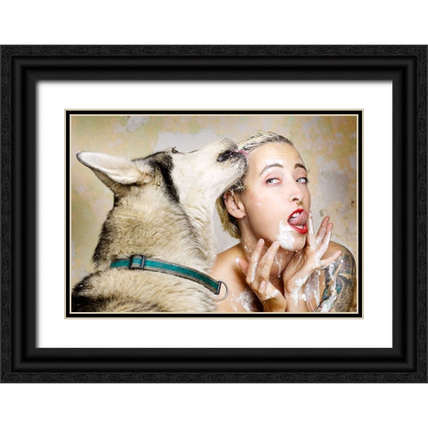 tasty Black Ornate Wood Framed Art Print with Double Matting by Allmaier, Michael