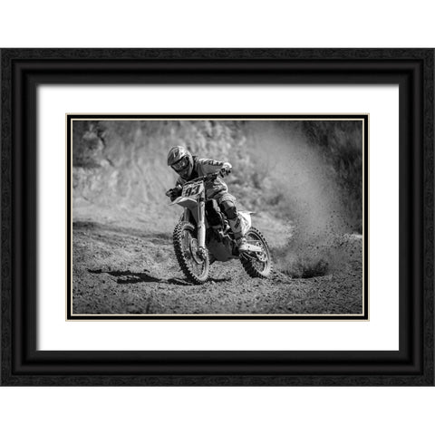 Acceleration Black Ornate Wood Framed Art Print with Double Matting by Stepanov, Dmitry