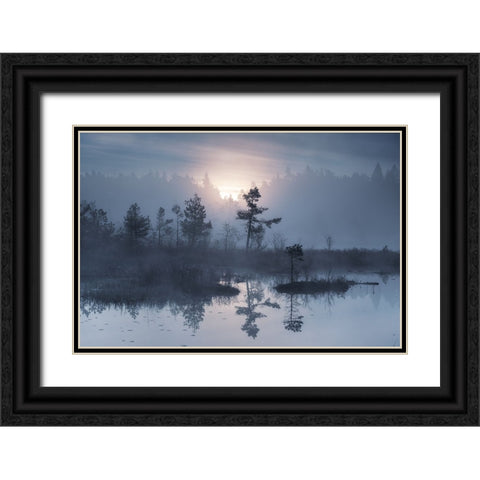 When the sun wakes up Black Ornate Wood Framed Art Print with Double Matting by Pettersson, Benny
