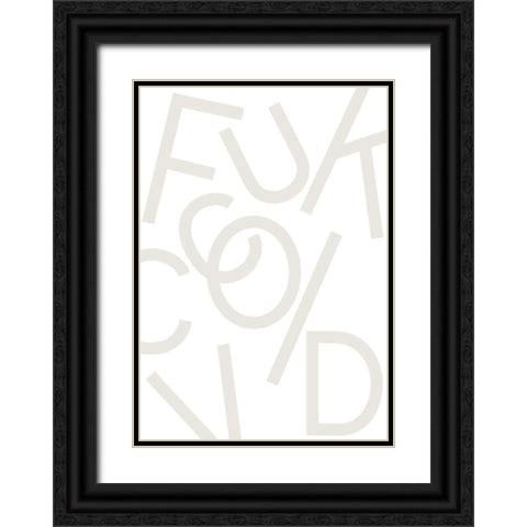 Fuck Covid - Gray Black Ornate Wood Framed Art Print with Double Matting by 1x Studio II