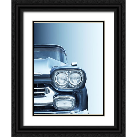 American classic car Pickup Apache 1958 Black Ornate Wood Framed Art Print with Double Matting by Gube, Beate