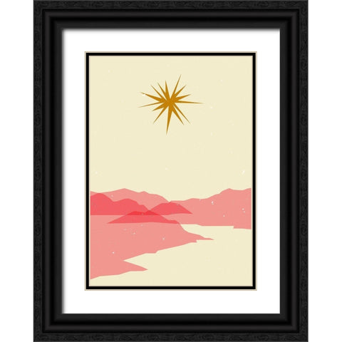 Sunny landscape Black Ornate Wood Framed Art Print with Double Matting by NKTN