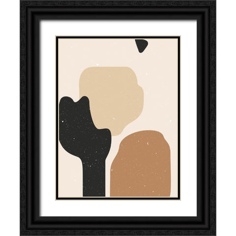 Abstract composition 1 Black Ornate Wood Framed Art Print with Double Matting by NKTN