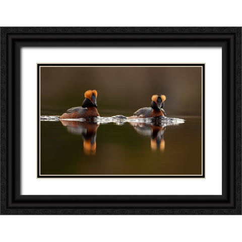 Breakfast Black Ornate Wood Framed Art Print with Double Matting by The Jar