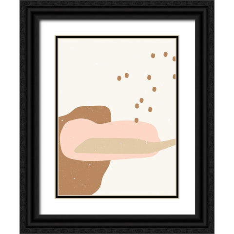 Abstract composition 2 Black Ornate Wood Framed Art Print with Double Matting by NKTN