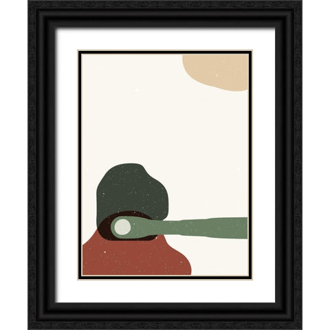 Abstract composition 4 Black Ornate Wood Framed Art Print with Double Matting by NKTN