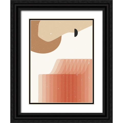 Abstract composition 5 Black Ornate Wood Framed Art Print with Double Matting by NKTN