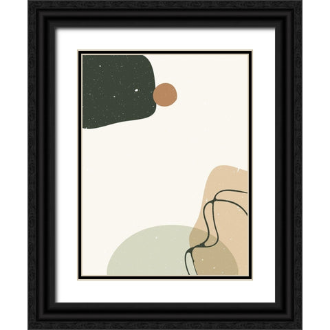 Abstract composition 8 Black Ornate Wood Framed Art Print with Double Matting by NKTN