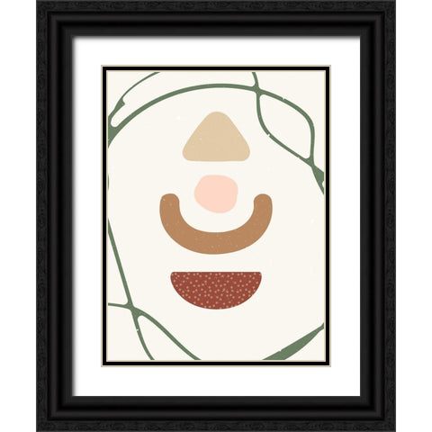 Abstract composition 10 Black Ornate Wood Framed Art Print with Double Matting by NKTN