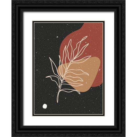 Abstract composition 18 Black Ornate Wood Framed Art Print with Double Matting by NKTN