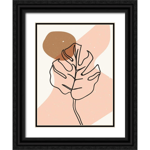 Abstract composition 22 Black Ornate Wood Framed Art Print with Double Matting by NKTN