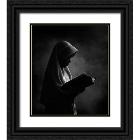 Ramadan Diary Black Ornate Wood Framed Art Print with Double Matting by Act, Djeff