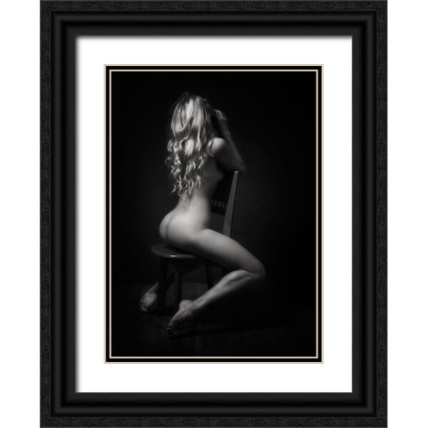 Lena Black Ornate Wood Framed Art Print with Double Matting by Rise, Zachar