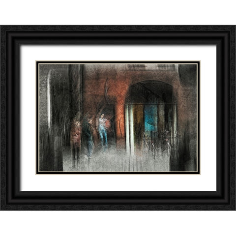 The Watcher Black Ornate Wood Framed Art Print with Double Matting by Van Der, Jan