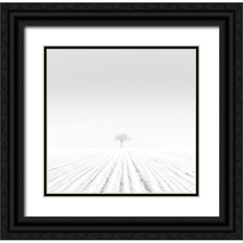 Cold Black Ornate Wood Framed Art Print with Double Matting by Nodeh, Mostafa