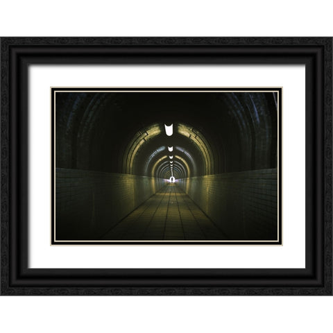 Tunnel, go ahead Black Ornate Wood Framed Art Print with Double Matting by Kiri, Reiko