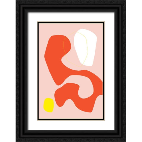 Coral Dancer Black Ornate Wood Framed Art Print with Double Matting by Sawall, Anastasia