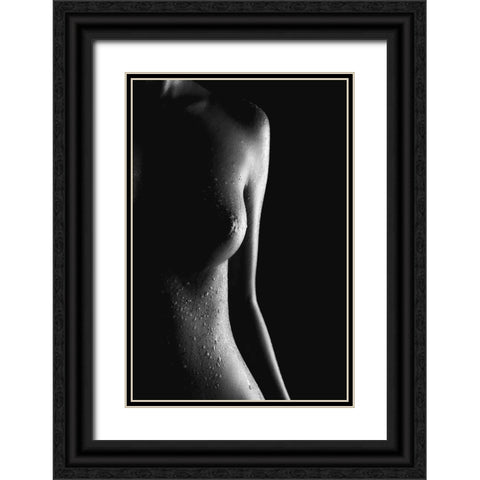 Shape Of You Black Ornate Wood Framed Art Print with Double Matting by Das, Prithul