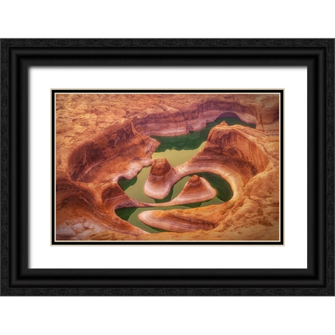 Reflection Canyon Black Ornate Wood Framed Art Print with Double Matting by D. Tang, Lisa
