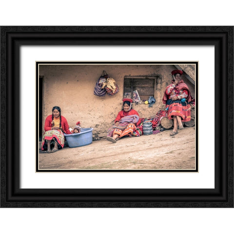 Hush Baby Black Ornate Wood Framed Art Print with Double Matting by Alcalay, Eyal