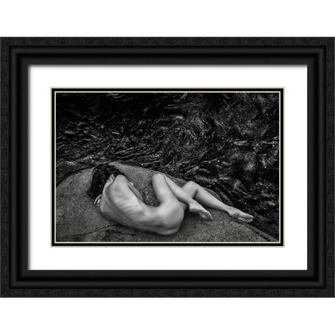 Black Gold Black Ornate Wood Framed Art Print with Double Matting by Mannini, Roberto