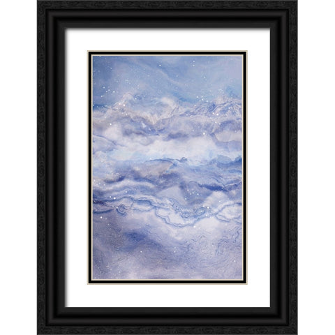 Crystallized Lilac Black Ornate Wood Framed Art Print with Double Matting by Uplusmestudio