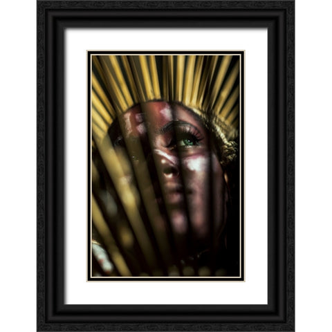 Portraiture Black Ornate Wood Framed Art Print with Double Matting by Das, Prithul