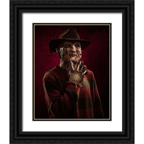 Freddy Portrait 2 Black Ornate Wood Framed Art Print with Double Matting by Damsten, Petri