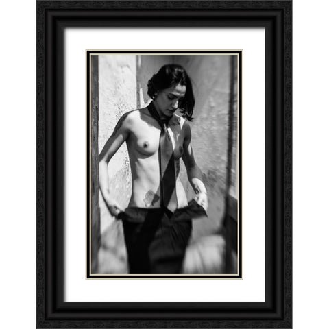 Untitled Black Ornate Wood Framed Art Print with Double Matting by Bousca, Bogdan