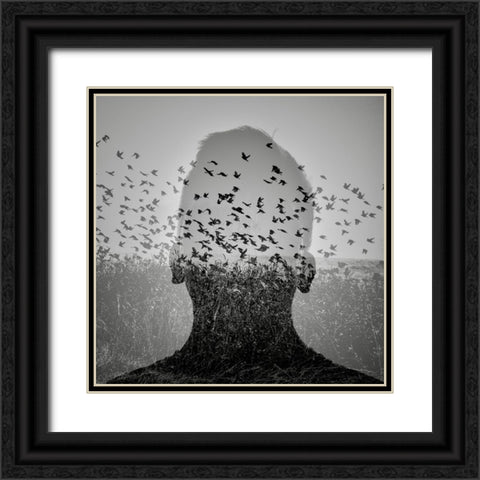 Beautiful mind 2 Black Ornate Wood Framed Art Print with Double Matting by Kuavi, Robert