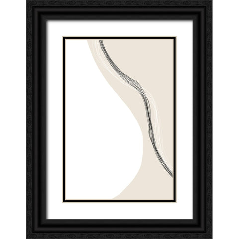 Sorted And Calm Black Ornate Wood Framed Art Print with Double Matting by Uplusmestudio