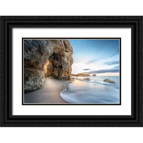 AlgarveMorning Black Ornate Wood Framed Art Print with Double Matting by Egger, Marcel