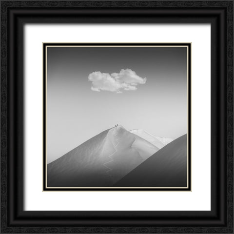 Climber Black Ornate Wood Framed Art Print with Double Matting by Van Quan, Vu