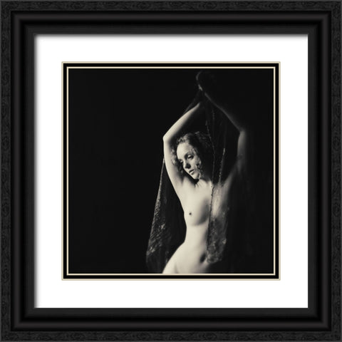 Beautiful Ivory Black Ornate Wood Framed Art Print with Double Matting by Brackstone, Mel