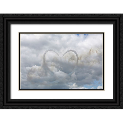 Love is in the air. Black Ornate Wood Framed Art Print with Double Matting by Londal, Leif