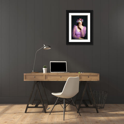 Everyone has a wish Black Ornate Wood Framed Art Print with Double Matting by Kazamil, Farid