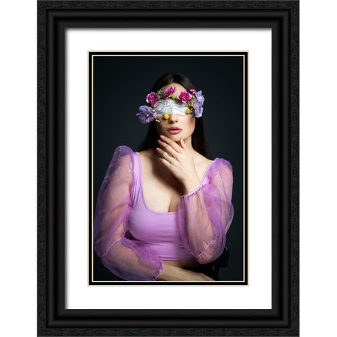 Everyone has a wish Black Ornate Wood Framed Art Print with Double Matting by Kazamil, Farid