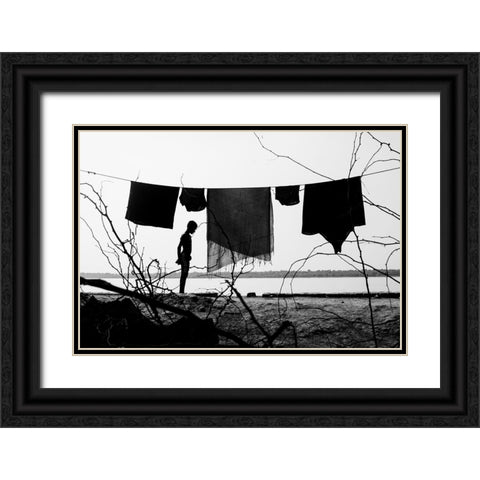 Solitude Black Ornate Wood Framed Art Print with Double Matting by Ghosh, Tathagata