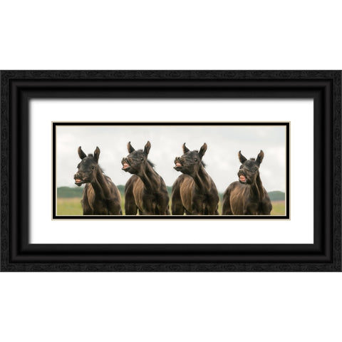 Say cheese Black Ornate Wood Framed Art Print with Double Matting by Weerink, Celine