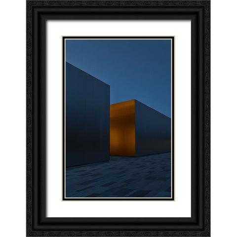 Lost City Black Ornate Wood Framed Art Print with Double Matting by Guan, Xiaopeng