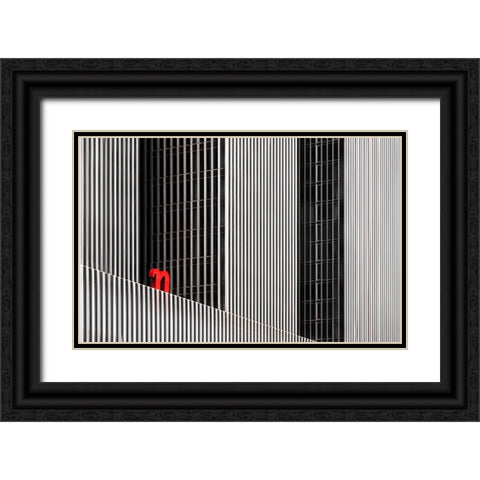 De Rotterdam Black Ornate Wood Framed Art Print with Double Matting by Hawerkamp, Hans-Wolfgang