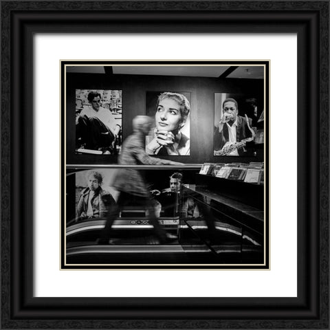 The Wall Of Fame Black Ornate Wood Framed Art Print with Double Matting by Parola, Roberto