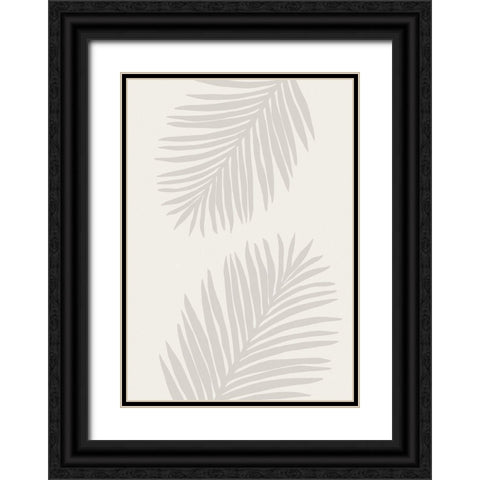 PALM LEAF 07 Black Ornate Wood Framed Art Print with Double Matting by 1x Studio