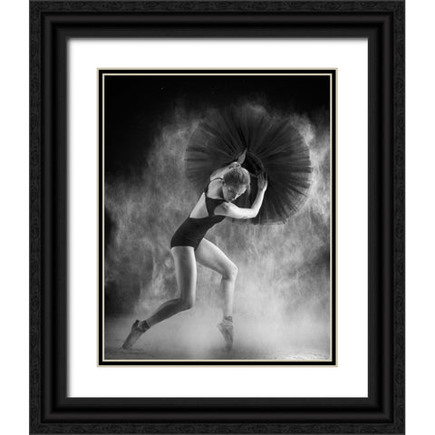 Fight 1 Black Ornate Wood Framed Art Print with Double Matting by Muliani Hartojo, Angela