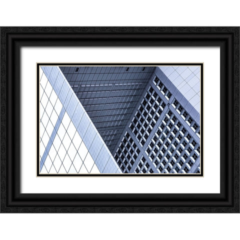 Grande Arche Geometry Black Ornate Wood Framed Art Print with Double Matting by Wride, Linda