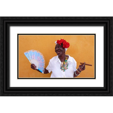 Havana Bride1 Black Ornate Wood Framed Art Print with Double Matting by Creativeartsolution, Khoshro