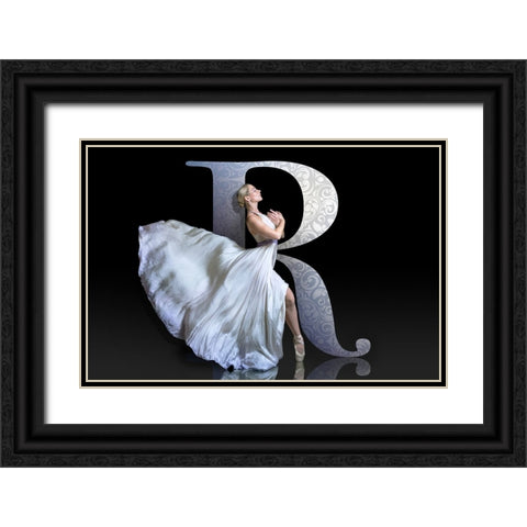 Danceelegance Black Ornate Wood Framed Art Print with Double Matting by Egger, Marcel