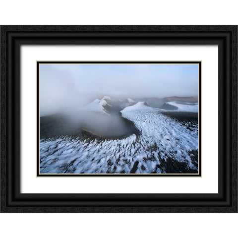 Gaysers Of Sol De Manana-BolIVia Black Ornate Wood Framed Art Print with Double Matting by Db, Yy